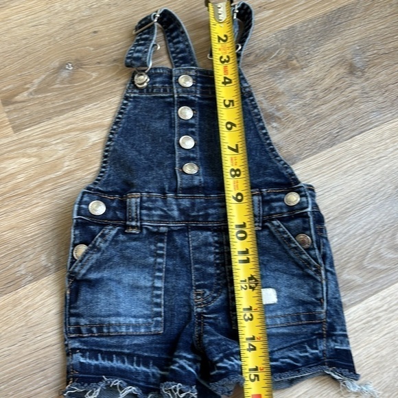 7 For All Mankind Infant Girls Denim Overall Dress Size 12M - Picture 7 of 12